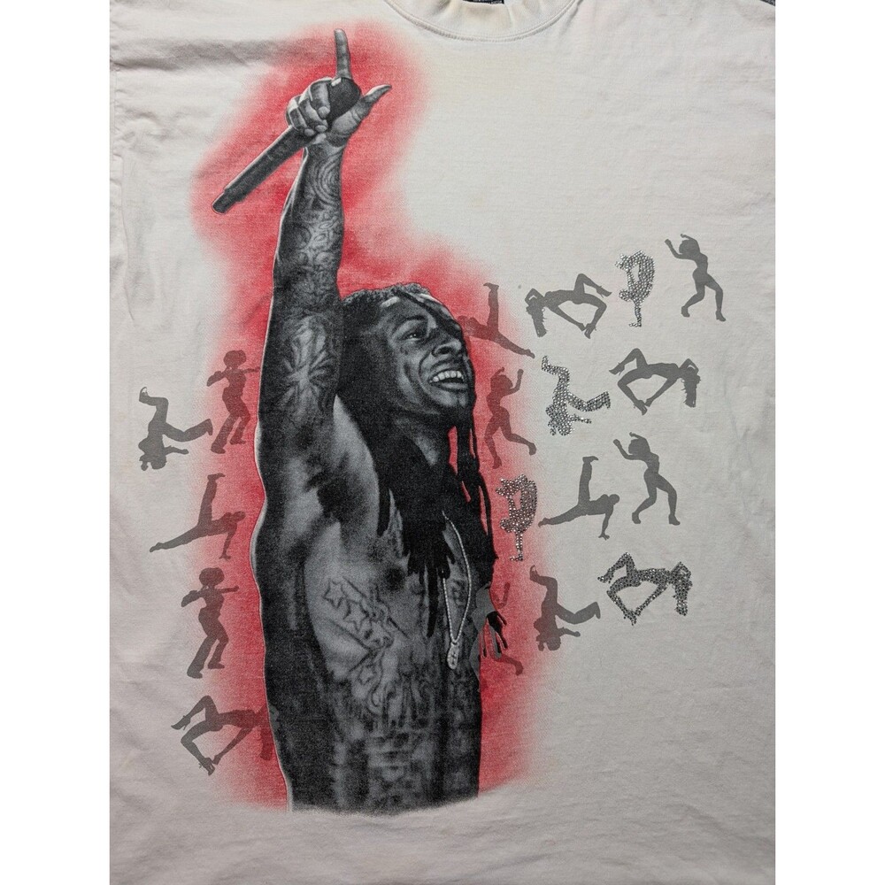 RARE Vintage LIL WAYNE RAP White T Shirt Size 3XL Hoss TEE Hip Hop Tha CARTER